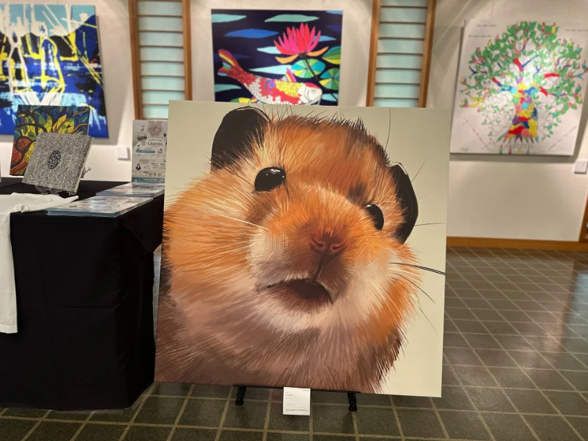 あしや芸術祭に展示されているファブリックボード